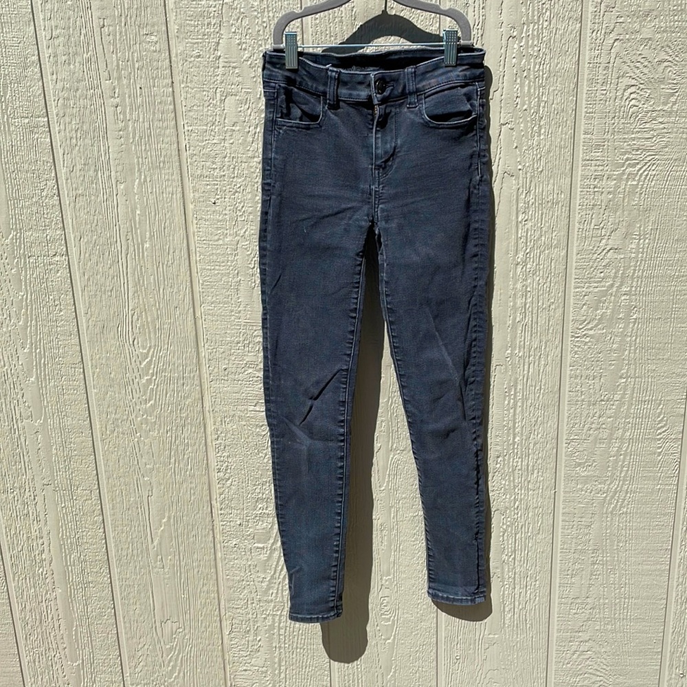 American Eagle black jeggings. Size 0.